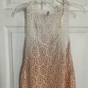 Ya Los Angeles Crochet Racer Back Top Women's Size M